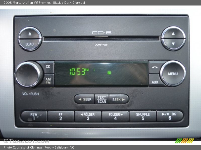 Black / Dark Charcoal 2008 Mercury Milan V6 Premier