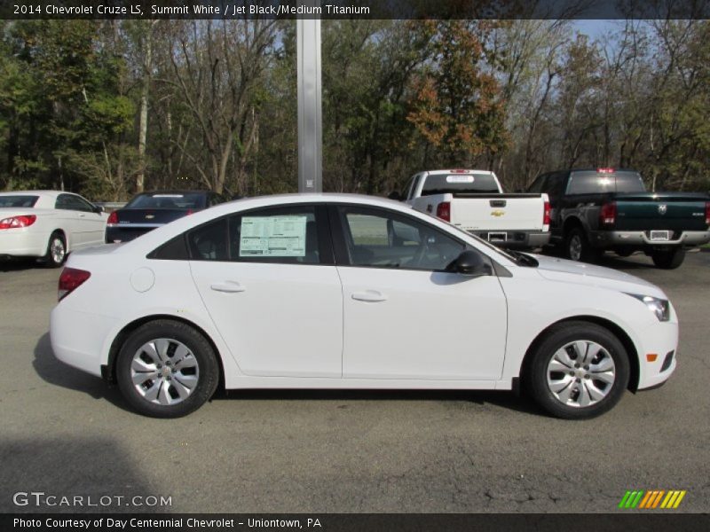 Summit White / Jet Black/Medium Titanium 2014 Chevrolet Cruze LS