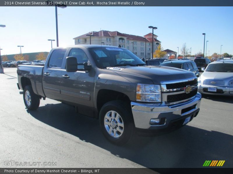 Mocha Steel Metallic / Ebony 2014 Chevrolet Silverado 3500HD LT Crew Cab 4x4