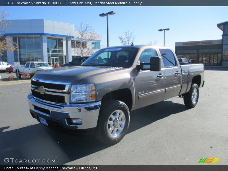 Mocha Steel Metallic / Ebony 2014 Chevrolet Silverado 3500HD LT Crew Cab 4x4