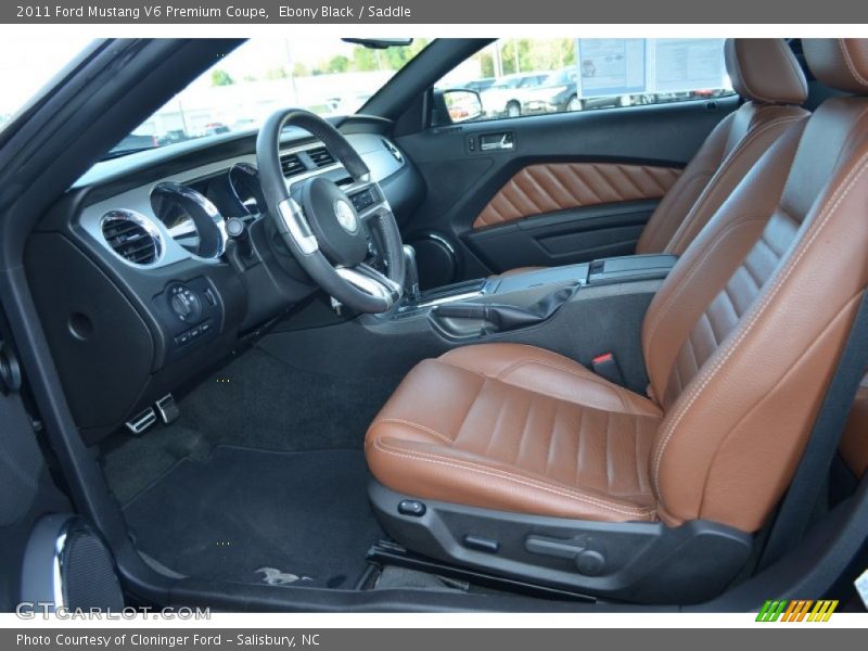 Ebony Black / Saddle 2011 Ford Mustang V6 Premium Coupe
