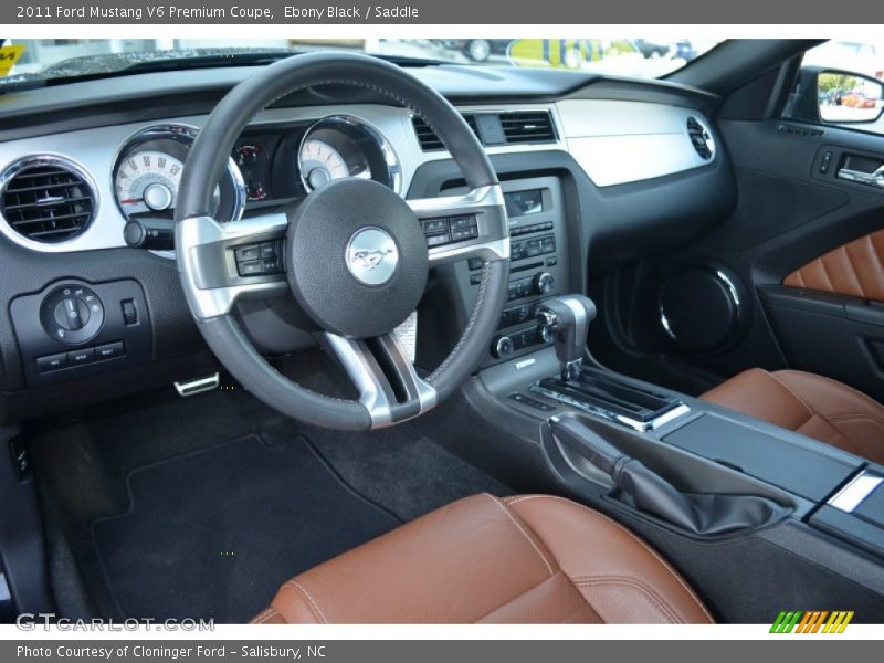 Ebony Black / Saddle 2011 Ford Mustang V6 Premium Coupe