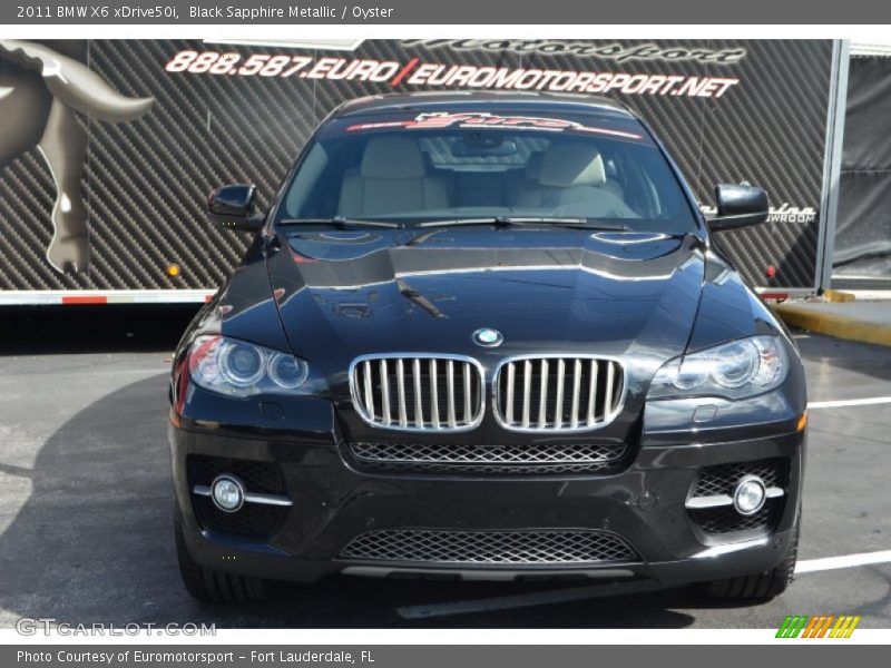 Black Sapphire Metallic / Oyster 2011 BMW X6 xDrive50i