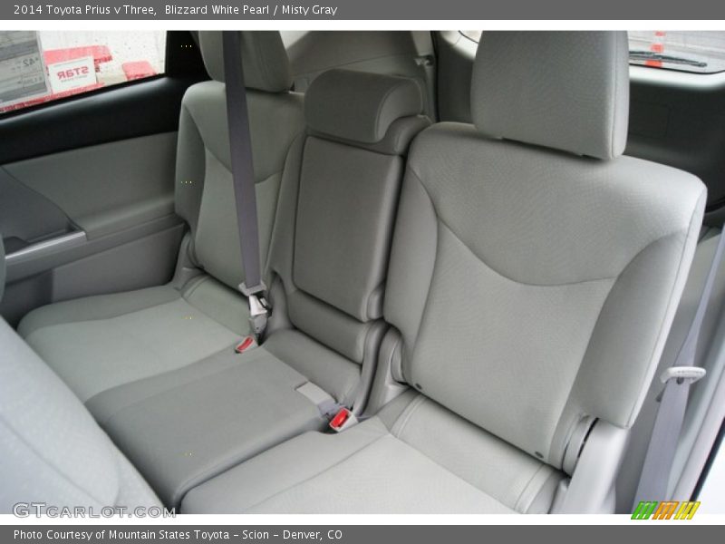 Blizzard White Pearl / Misty Gray 2014 Toyota Prius v Three
