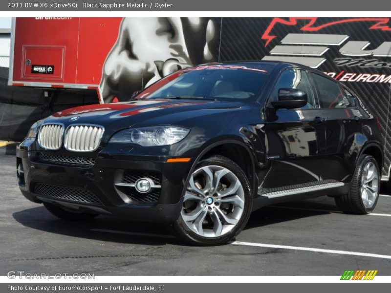 Black Sapphire Metallic / Oyster 2011 BMW X6 xDrive50i