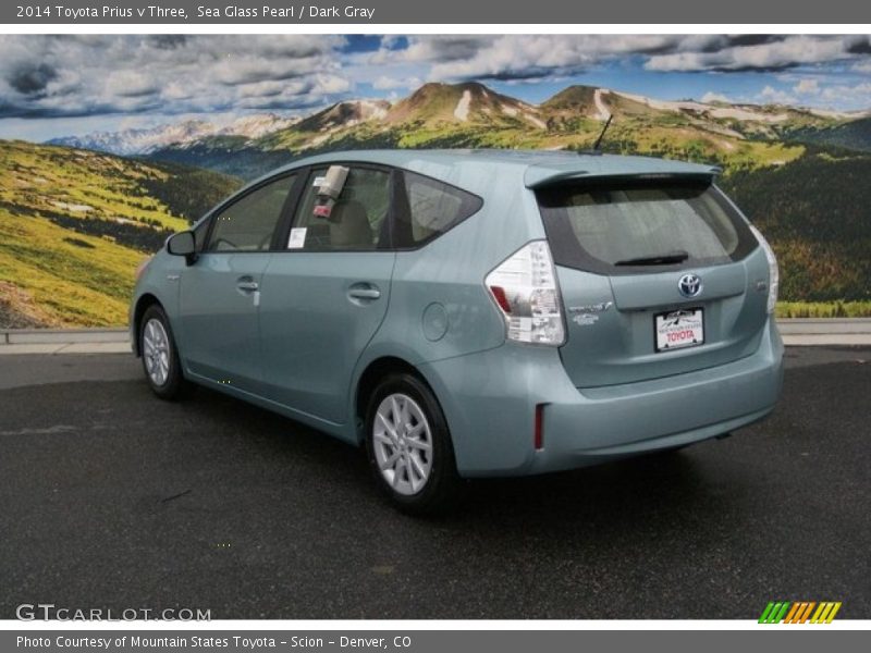 Sea Glass Pearl / Dark Gray 2014 Toyota Prius v Three