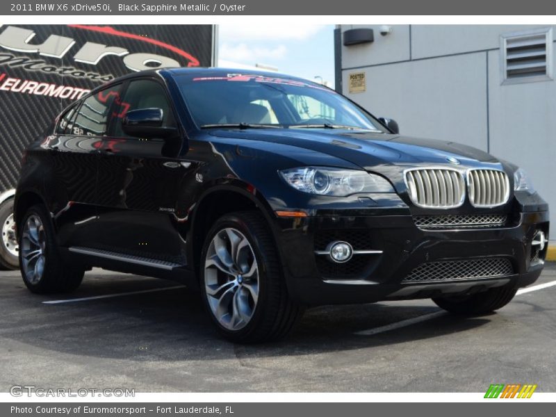 Black Sapphire Metallic / Oyster 2011 BMW X6 xDrive50i