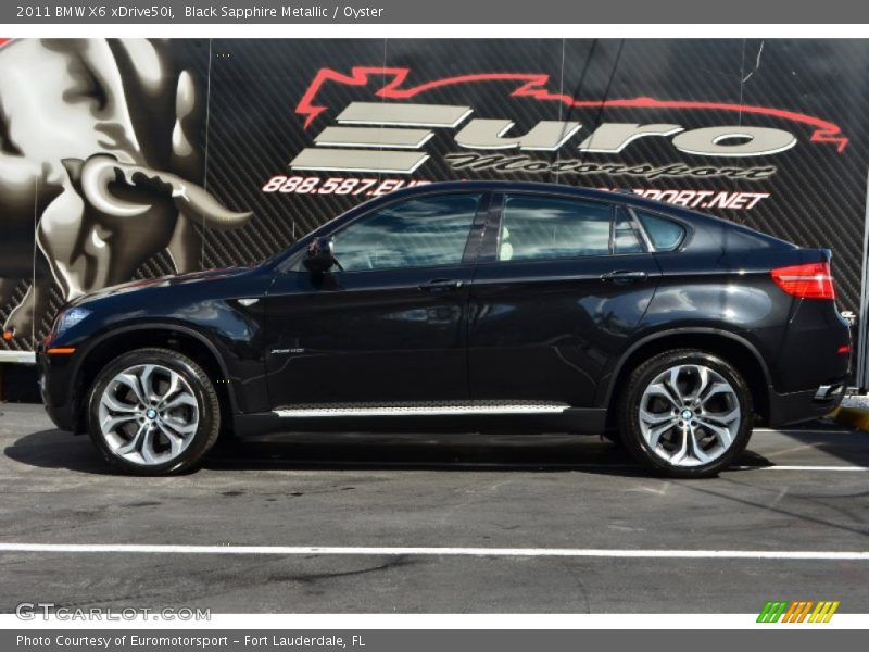 Black Sapphire Metallic / Oyster 2011 BMW X6 xDrive50i
