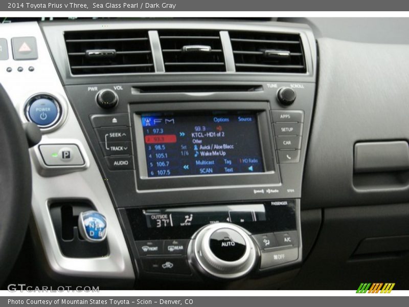 Sea Glass Pearl / Dark Gray 2014 Toyota Prius v Three