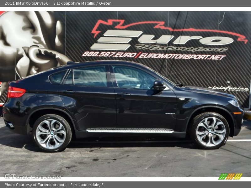 Black Sapphire Metallic / Oyster 2011 BMW X6 xDrive50i
