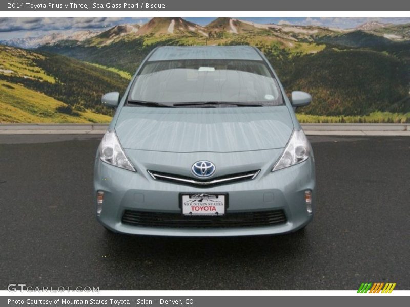 Sea Glass Pearl / Bisque 2014 Toyota Prius v Three