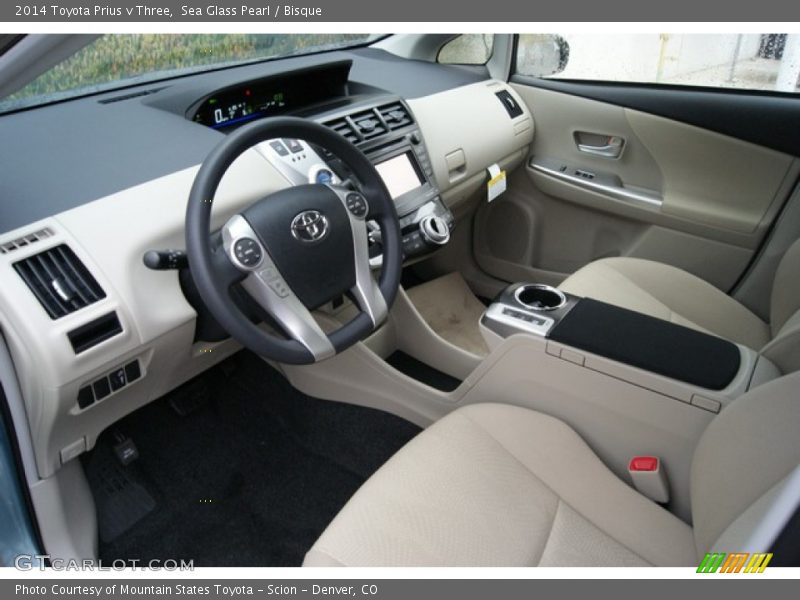 Sea Glass Pearl / Bisque 2014 Toyota Prius v Three
