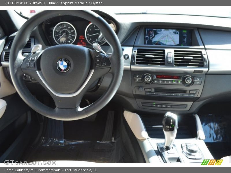Black Sapphire Metallic / Oyster 2011 BMW X6 xDrive50i