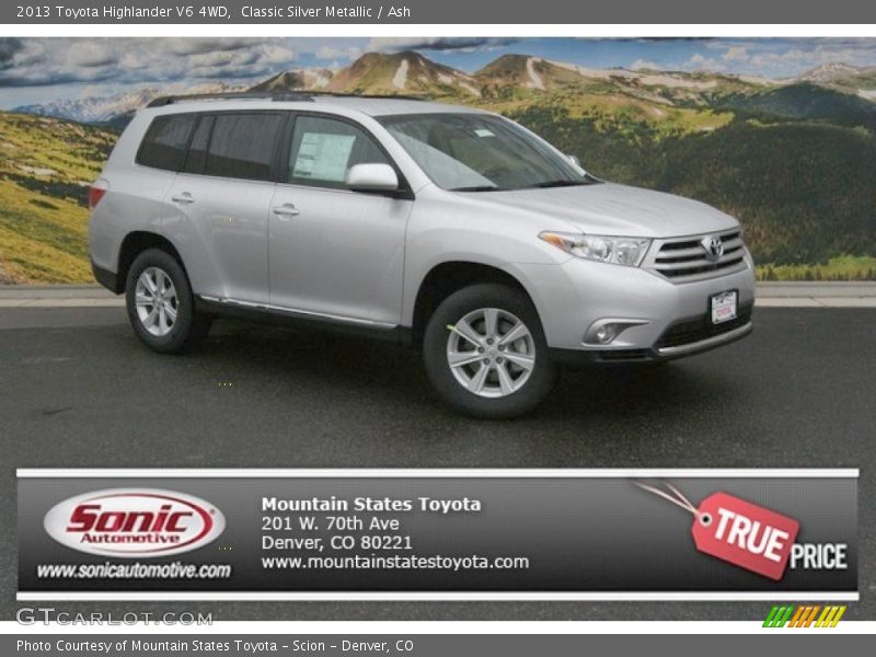 Classic Silver Metallic / Ash 2013 Toyota Highlander V6 4WD