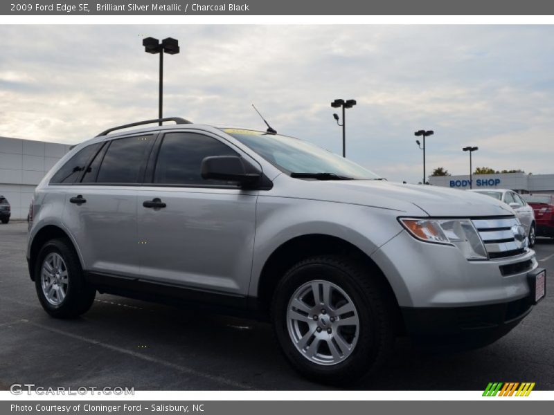 Brilliant Silver Metallic / Charcoal Black 2009 Ford Edge SE