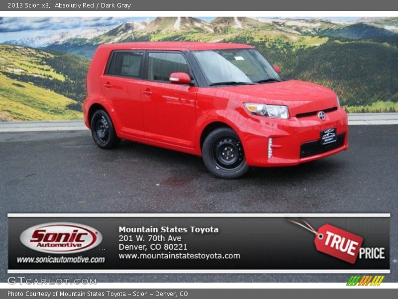 Absolutly Red / Dark Gray 2013 Scion xB