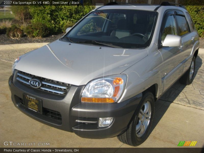 Steel Silver / Black 2007 Kia Sportage EX V6 4WD