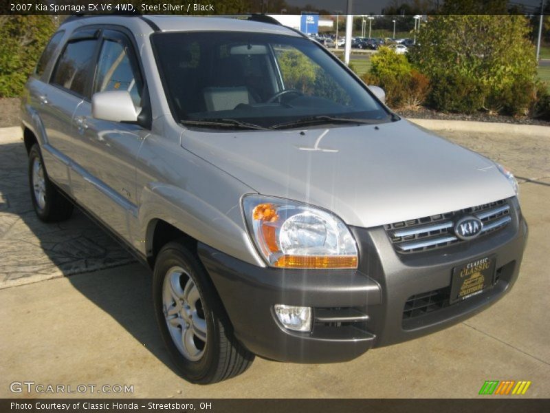 Steel Silver / Black 2007 Kia Sportage EX V6 4WD