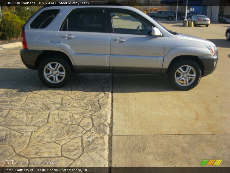 Steel Silver / Black 2007 Kia Sportage EX V6 4WD