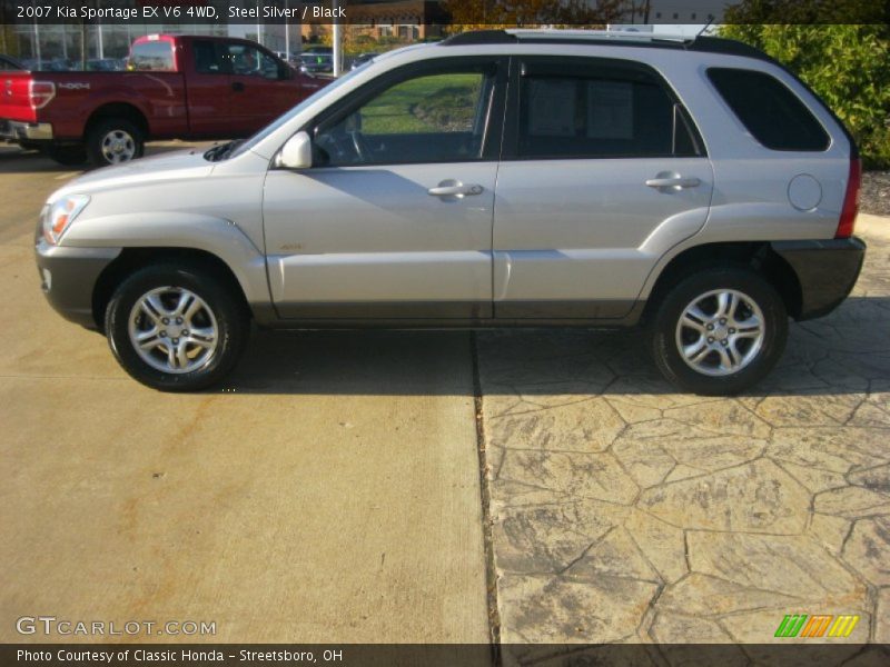 Steel Silver / Black 2007 Kia Sportage EX V6 4WD