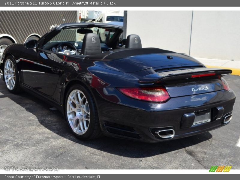 Amethyst Metallic / Black 2011 Porsche 911 Turbo S Cabriolet