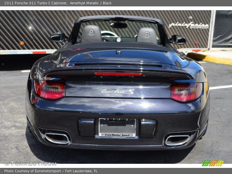 Amethyst Metallic / Black 2011 Porsche 911 Turbo S Cabriolet