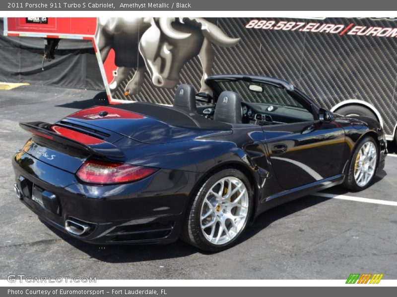 Amethyst Metallic / Black 2011 Porsche 911 Turbo S Cabriolet