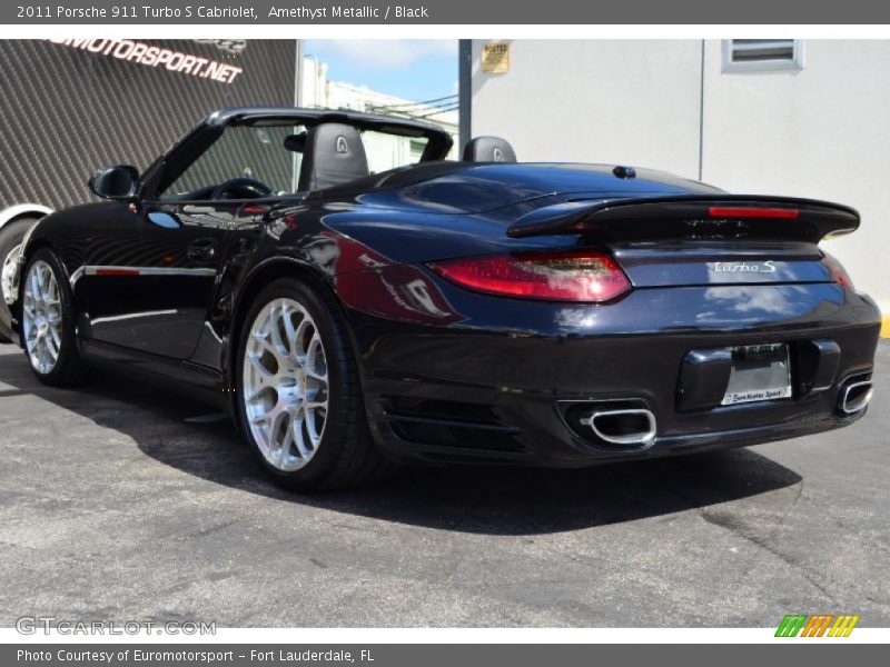 Amethyst Metallic / Black 2011 Porsche 911 Turbo S Cabriolet