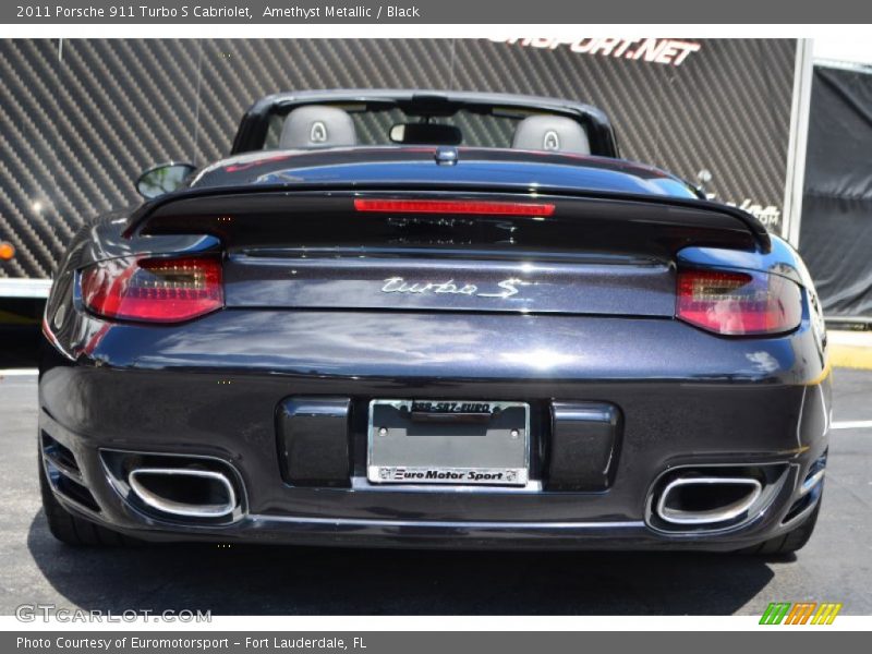 Amethyst Metallic / Black 2011 Porsche 911 Turbo S Cabriolet