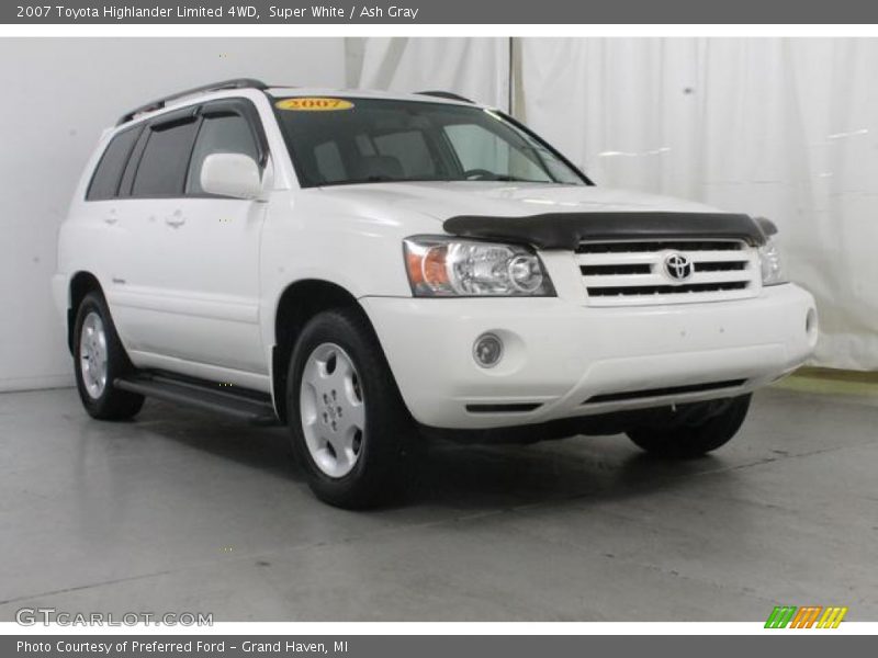 Super White / Ash Gray 2007 Toyota Highlander Limited 4WD