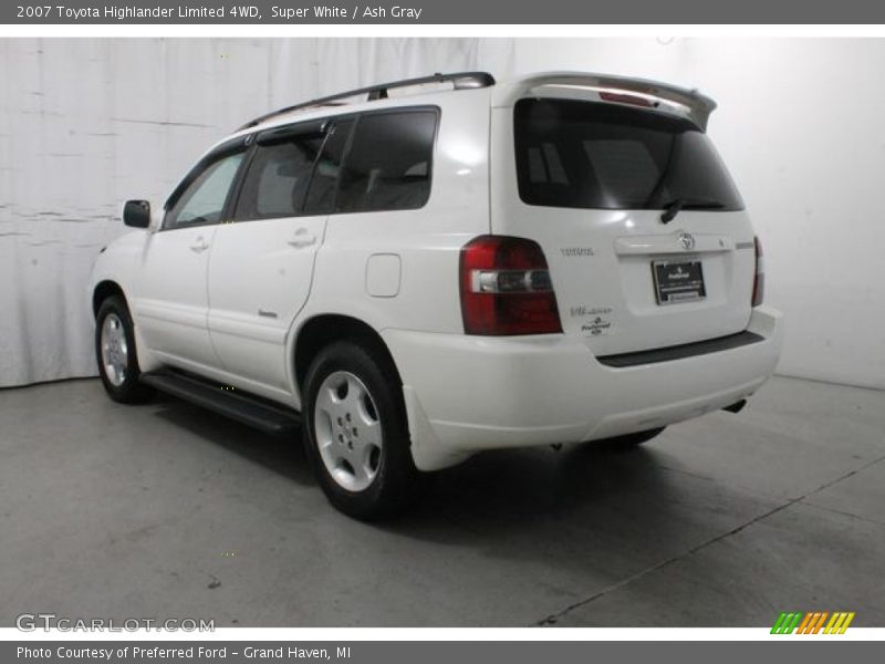 Super White / Ash Gray 2007 Toyota Highlander Limited 4WD