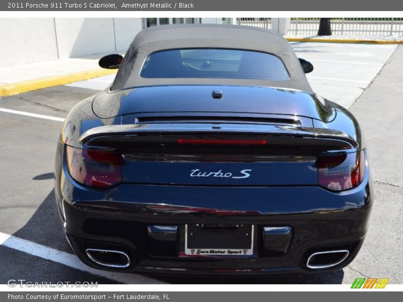 Amethyst Metallic / Black 2011 Porsche 911 Turbo S Cabriolet