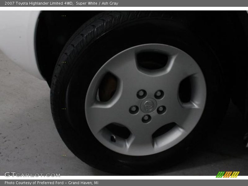 Super White / Ash Gray 2007 Toyota Highlander Limited 4WD