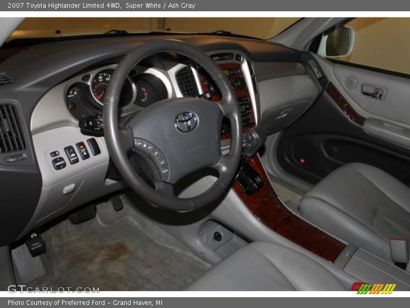 Super White / Ash Gray 2007 Toyota Highlander Limited 4WD