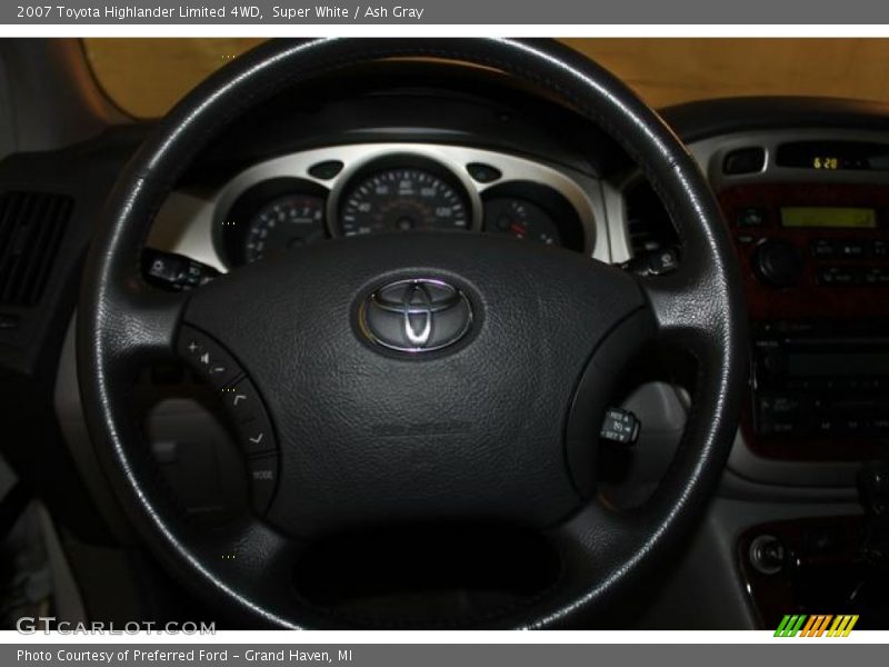 Super White / Ash Gray 2007 Toyota Highlander Limited 4WD