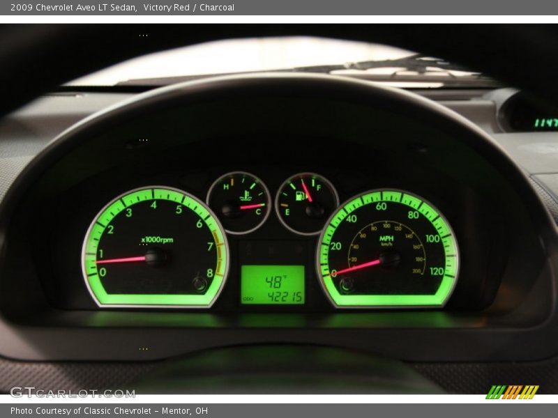 Victory Red / Charcoal 2009 Chevrolet Aveo LT Sedan