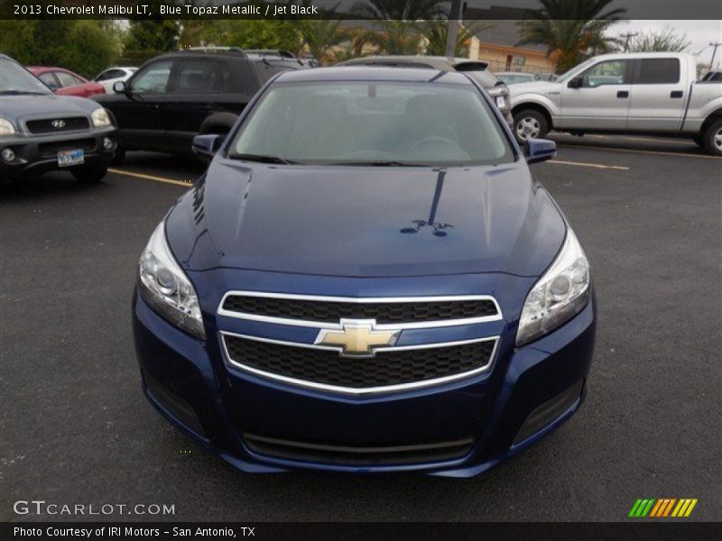 Blue Topaz Metallic / Jet Black 2013 Chevrolet Malibu LT