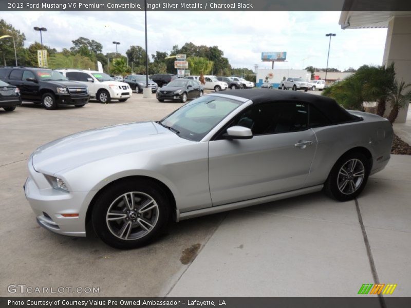 Ingot Silver Metallic / Charcoal Black 2013 Ford Mustang V6 Premium Convertible