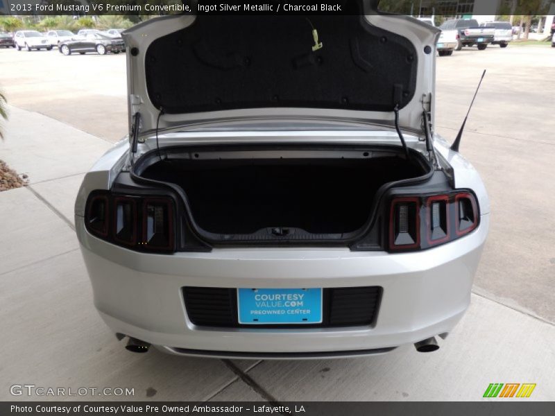 Ingot Silver Metallic / Charcoal Black 2013 Ford Mustang V6 Premium Convertible
