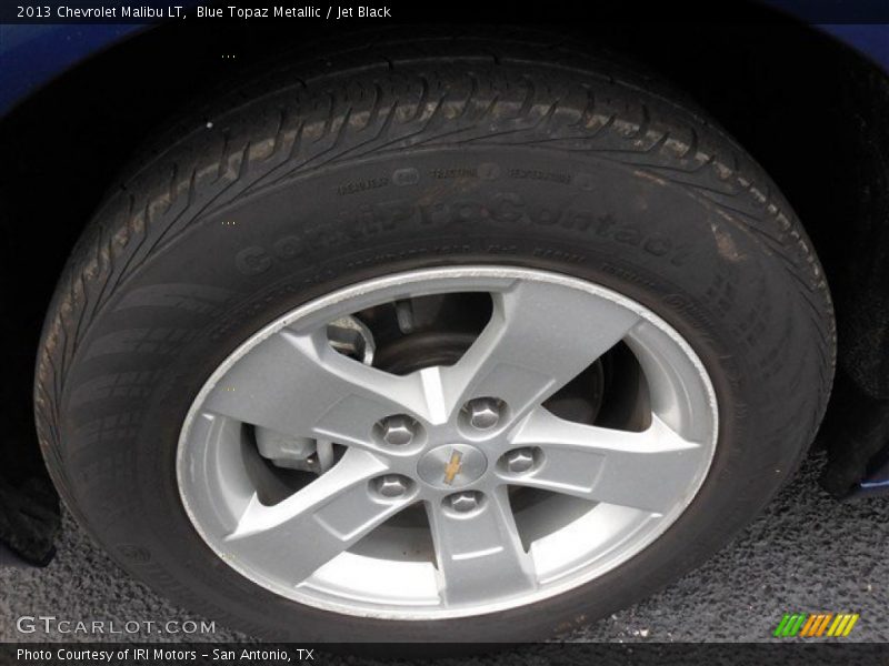Blue Topaz Metallic / Jet Black 2013 Chevrolet Malibu LT