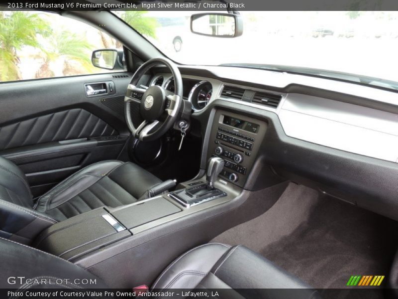 Ingot Silver Metallic / Charcoal Black 2013 Ford Mustang V6 Premium Convertible