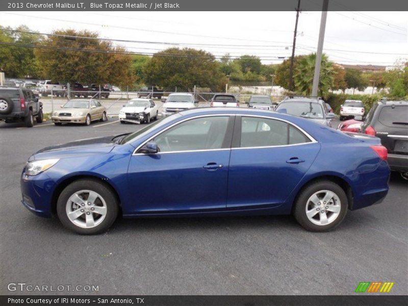 Blue Topaz Metallic / Jet Black 2013 Chevrolet Malibu LT