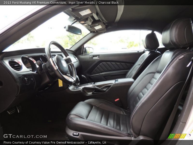 Ingot Silver Metallic / Charcoal Black 2013 Ford Mustang V6 Premium Convertible