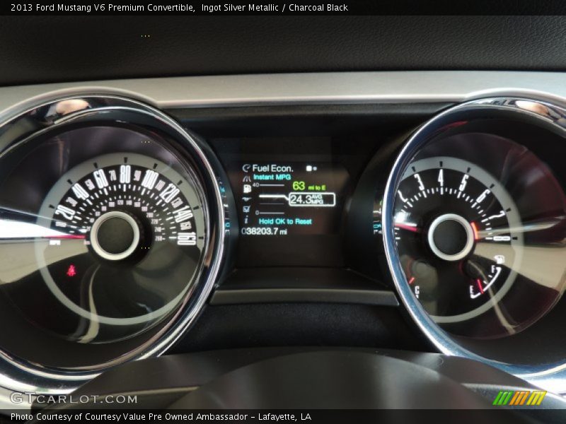 Ingot Silver Metallic / Charcoal Black 2013 Ford Mustang V6 Premium Convertible