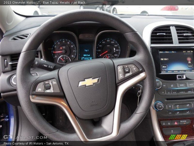 Blue Topaz Metallic / Jet Black 2013 Chevrolet Malibu LT