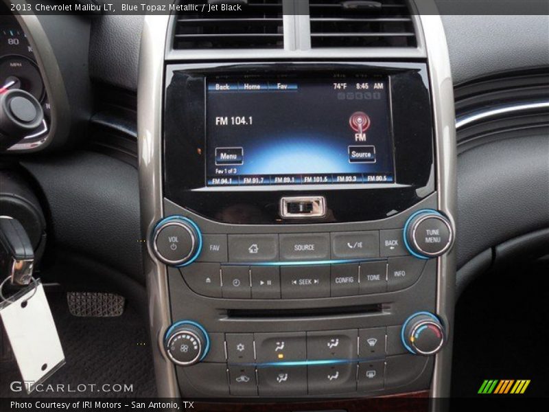 Blue Topaz Metallic / Jet Black 2013 Chevrolet Malibu LT