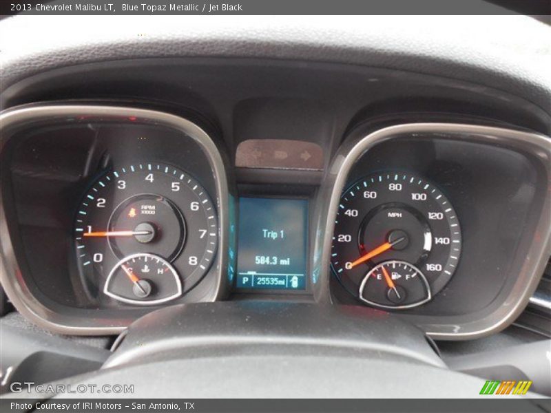 Blue Topaz Metallic / Jet Black 2013 Chevrolet Malibu LT