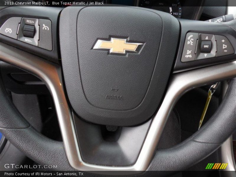 Blue Topaz Metallic / Jet Black 2013 Chevrolet Malibu LT