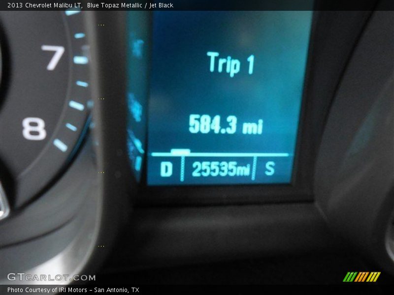 Blue Topaz Metallic / Jet Black 2013 Chevrolet Malibu LT