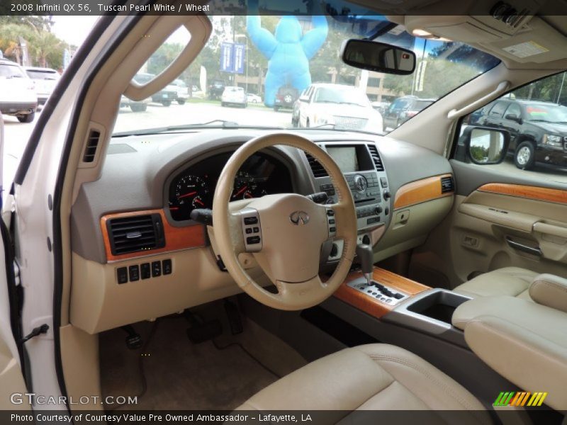 Tuscan Pearl White / Wheat 2008 Infiniti QX 56